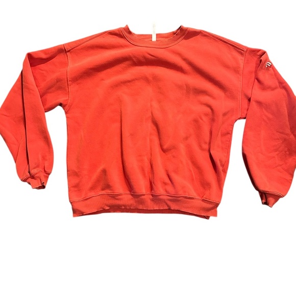 Fabletics Red/Orange Crew Neck Sweater Relaxed Fit - Picture 2 of 4